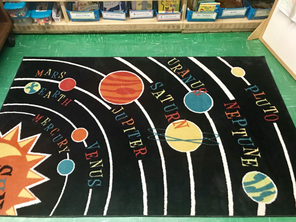 new solar system classroom carpet rug