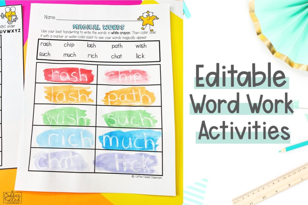 editable-word-work