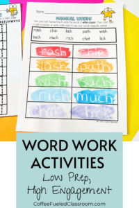 word work homework activities
