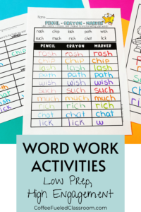 word work homework activities